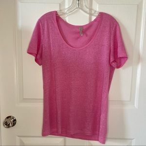 Banana Republic pink linen T-shirt size M